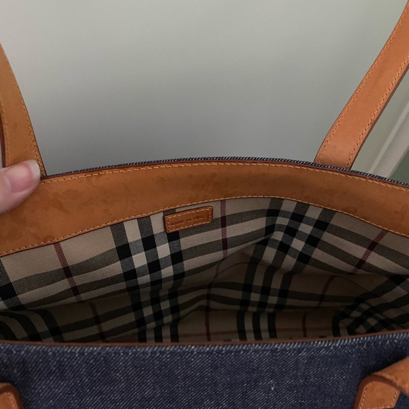 Burberry London Denim Nova check tote beach bag - Picture 7 of 12